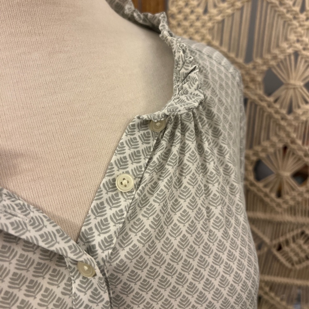 LOFT Gray Patterned Blouse - image 2